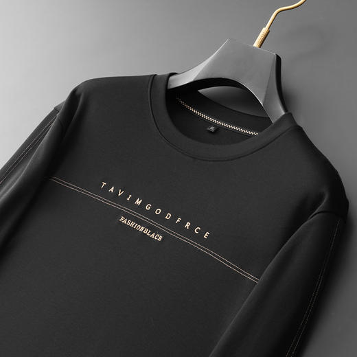 【新款DDP】大依优型大码卫衣长袖休闲加肥加大男士胖子大码内搭上衣打底显瘦 商品图1