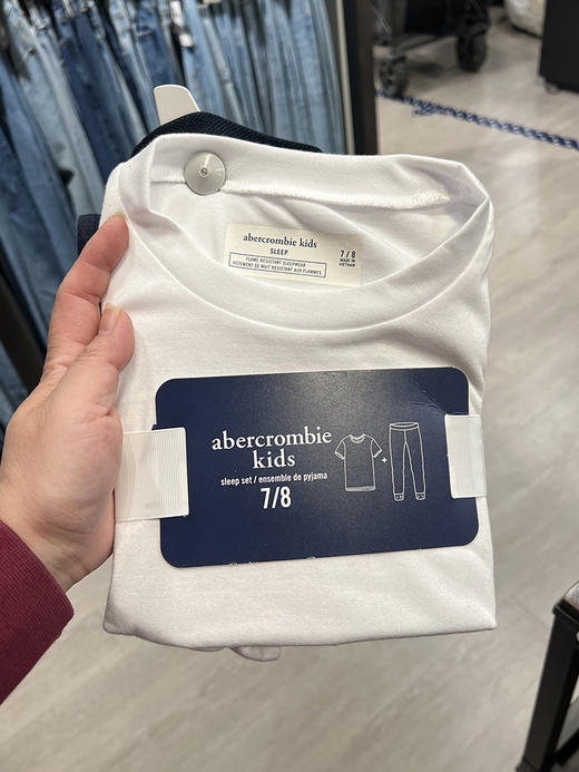 Abercrombie Fitch/AF 童装圆领休闲家居服睡衣裤套装 商品图0