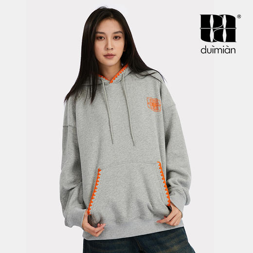 对面-duimian秋冬加绒花边卫衣 商品图2