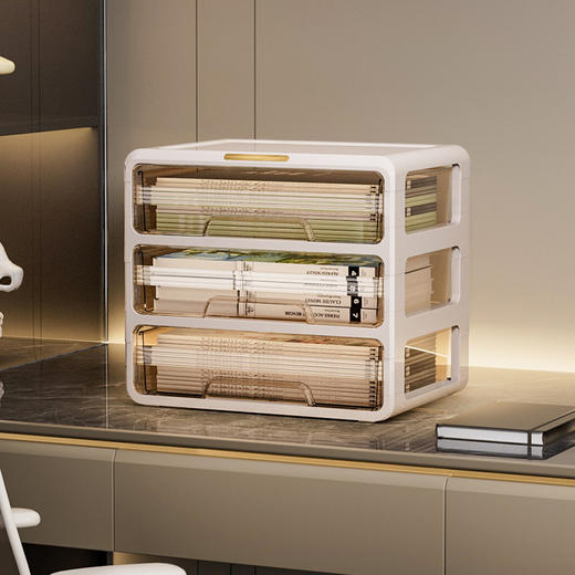 文具收纳盒办公室桌面多功能防尘置物架学生宿舍多层放书籍置物柜【超值特卖AL】 商品图3