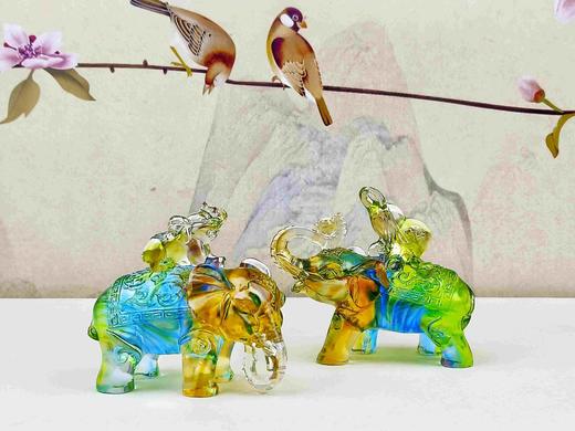 琉璃福禄吉象摆件 商品图1