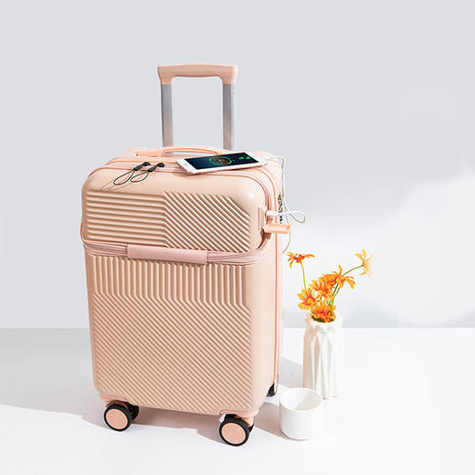 暑假出游，多功能前置开20寸登机箱行李箱小型轻便拉杆箱皮箱24寸韩版旅行箱_ym 商品图7