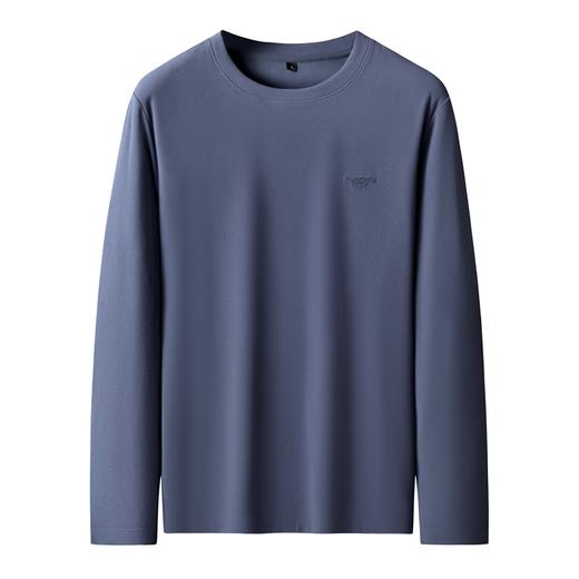 【新款DK】大依优型大码德绒圆领长袖T恤男士加肥加大休闲大码男装宽松长袖体恤上衣打底衫 商品图1