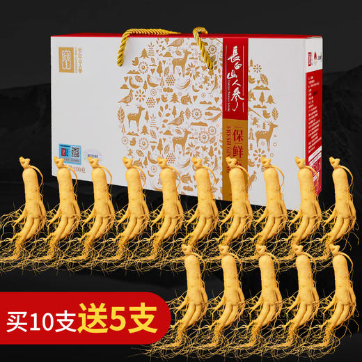 热售【保鲜参礼盒15支】长白山保鲜参正品礼盒装100g15支 商品图1