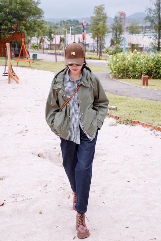 连帽派克短外套风衣 商品图0