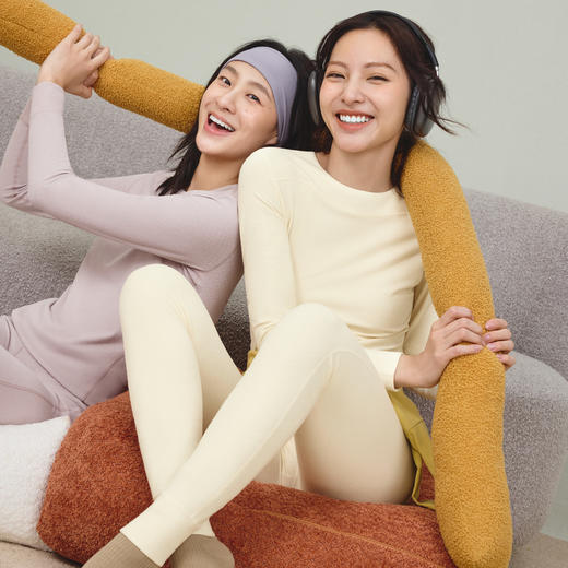 蕉下 绒感保暖内衣套装舒适亲肤打底秋衣秋裤 商品图0