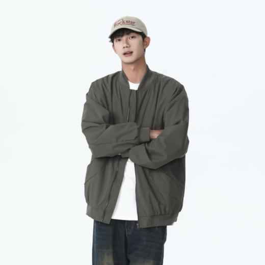 🔅🔅🔅【罗蒙情侣款运动休闲棒球服外套JK0799款】🌷▸初秋装备一站式购齐 🌟▸4D立体宽松剪裁，👊胖瘦都能穿，💅修身百搭 商品图4