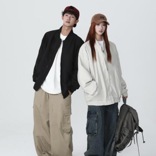 🔅🔅🔅【罗蒙情侣款运动休闲棒球服外套JK0799款】🌷▸初秋装备一站式购齐 🌟▸4D立体宽松剪裁，👊胖瘦都能穿，💅修身百搭 商品图1