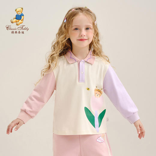 【90-130】【精典泰迪】女童春秋POLO衫翻领长袖T恤 商品图4