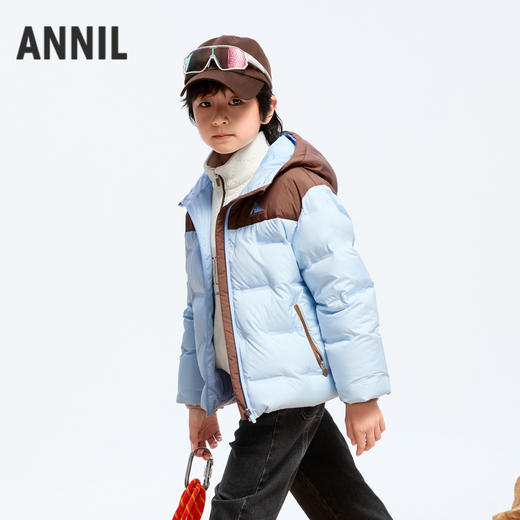 【轻暖0~10℃】男童时尚短款羽绒服外套冬季新款安奈儿童装实体店同款AB445764 商品图1