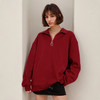 自由基地370克珠地棉半拉链立领卫衣男女同款多色可选日常休闲服 NMJ-2019 商品缩略图1