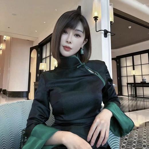 PIANAI冷小姐# 不退不换/ 黑绿双色新中式上衣 商品图0