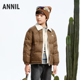 【轻薄5~15℃】男童三防短款羽绒外套假两件冬季新款安奈儿童装实体店同款AB445772