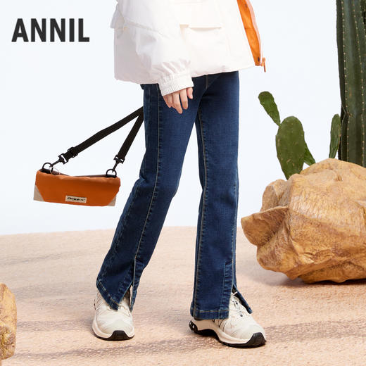 女童黑科技发热加绒牛仔冬季新款安奈儿童装实体店同款AG446804 商品图2