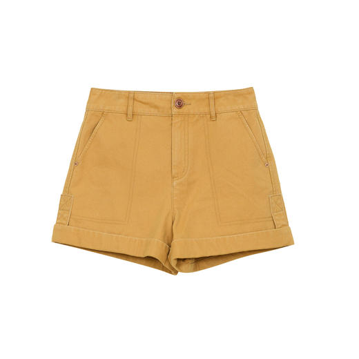 谜底A型短裤女士2024冬季新品简约时尚高腰百搭宽松靴裤244MK1676 商品图4