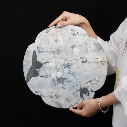 暗香疏影/香云纱/真丝香云纱双面设计干泡茶垫茶席33x33cm 商品图4