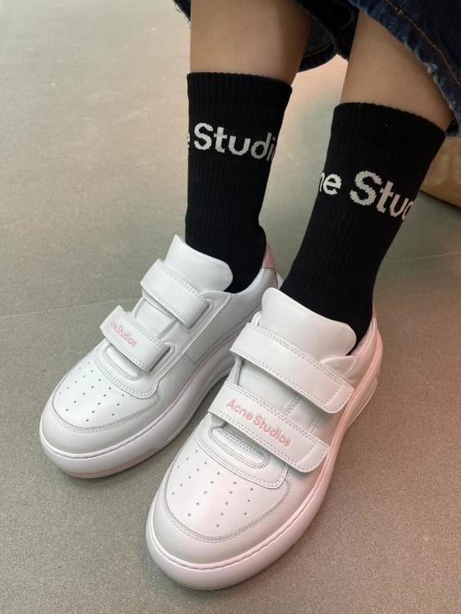 AcneStudios24/ss专柜*厚底休闲魔术贴笑脸小白鞋（HC） 商品图5