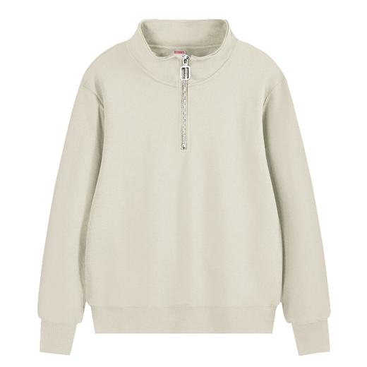 自由基地370克珠地棉半拉链立领卫衣男女同款多色可选日常休闲服 NMJ-2019 商品图5