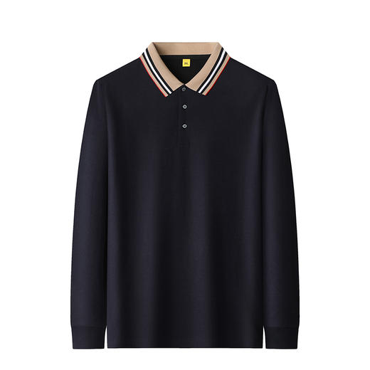 【100%丝光棉】【新款DG】大依优型大码长袖Polo衫翻领加肥加大肥佬休闲宽松透气上衣打底 商品图3