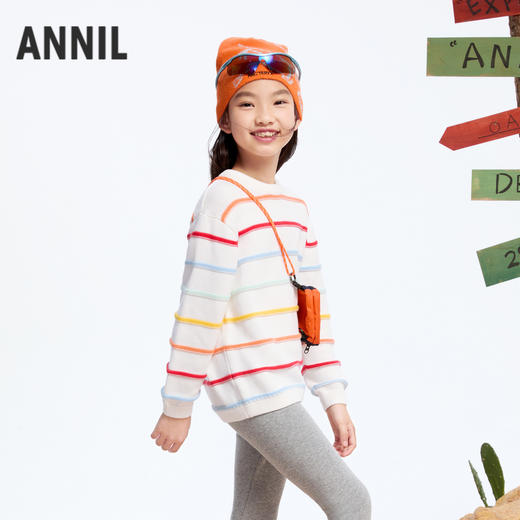 女童全棉彩虹毛衣冬季新款安奈儿童装实体店同款AG444619 商品图2