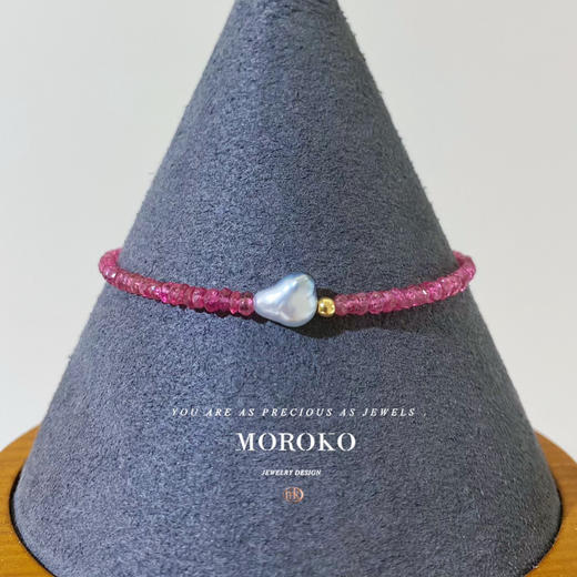 净月 · 手链 | 尖晶×keshi珍珠 商品图0