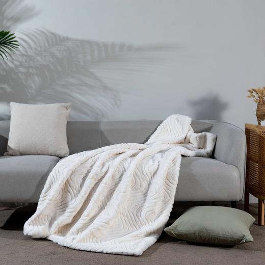 【远梦】防静电双层高端波浪纹仿貂毛毯 商品图9