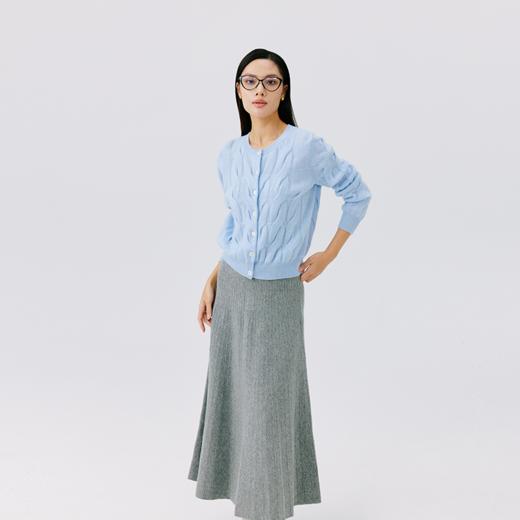 东黎 • 山羊绒女士秋季百搭时尚彩色绞花开衫 4623 商品图5