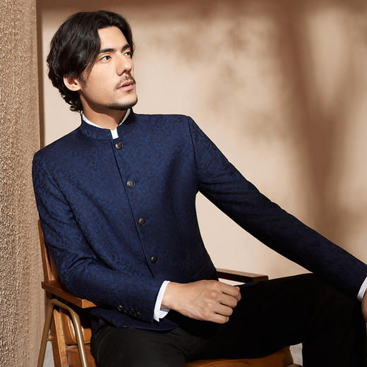 【WoolMark】柒牌男装羊毛西服秋冬2024新款商务休闲男士西装外套	127C71440 商品图1