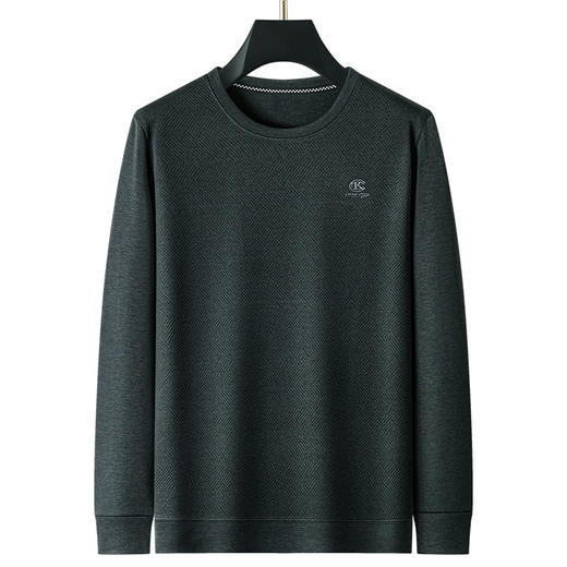 【新款DSZ】大依优型大码男装卫衣长袖T恤商务休闲上衣加肥加大胖子舒适打底 商品图4