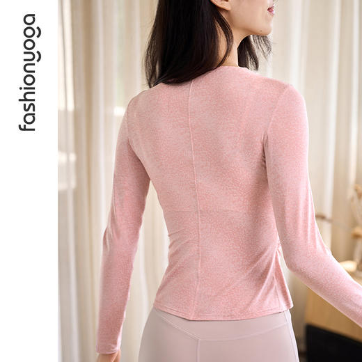 F14362圆领抽褶收腰长袖 商品图6