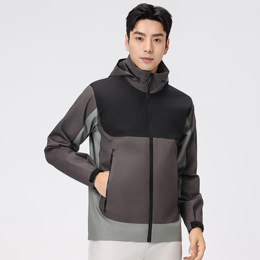 自由基地轻量耐磨新款拼色薄款冲锋衣可拆卸帽款防风雨多色男女款 NMJ-2011 商品图2