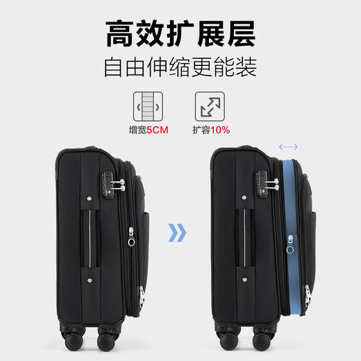 爱华仕  商务旅行箱24寸黑色 OCX6069-24 商品图2