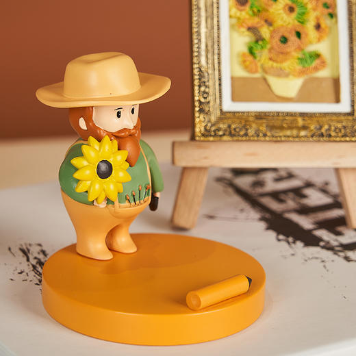 英国国家美术馆 萌版大师系列 萌版梵高 莫奈 手机支架摆件 情侣款 赠闺蜜女友 商品图1