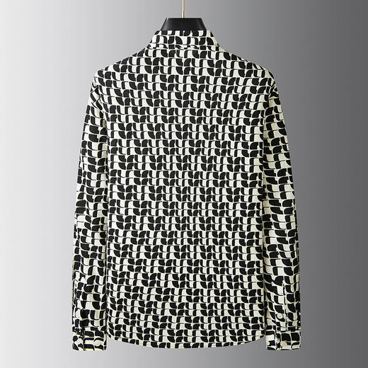 【100%棉】【新款DDA】大依优型大码花衬衫长袖衬衫翻领加肥加大肥佬休闲商务宽松透气上衣 商品图2