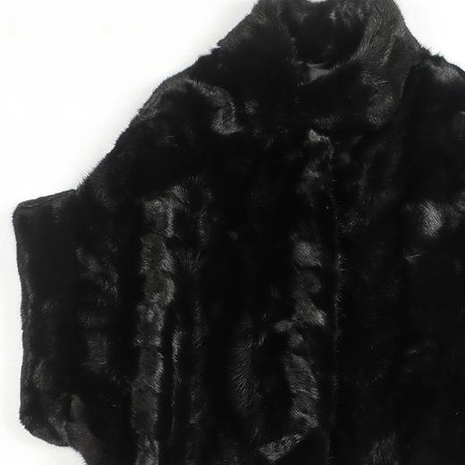 SIM GRACE 优雅夫人 貂皮外套披肩两用2024冬季水貂皮草短款拼貂 商品图4