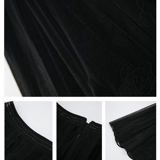 司歌刺绣伞裙半身裙复古优雅C901015X 商品图4