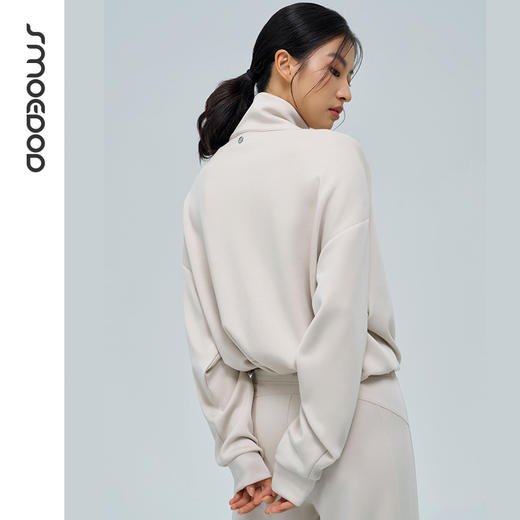 SMOEDOD/水沐伊朵秋冬立领半拉链款运动外套软糯透气防皱50127 商品图3