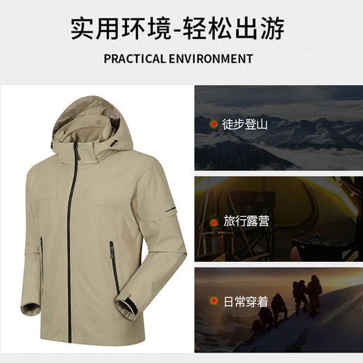 【防水】圣得西三合一外套男款加绒2024秋季新款登山旅行日常基础 商品图2