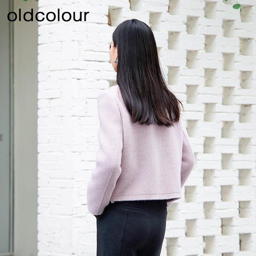 oldcolour秋冬新款高档气质小香风羊毛呢绒短外套女P411502A1 商品图4