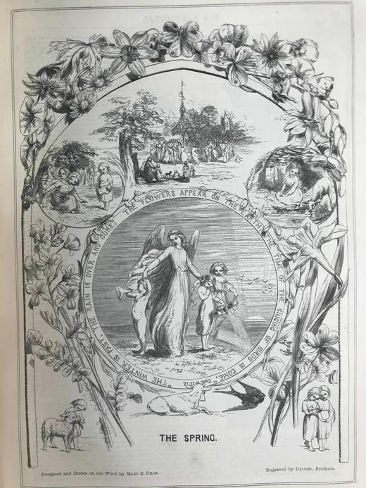 33*25cm！1854年 艺术杂志 数百幅版画插图 真皮精装大16开 商品图5