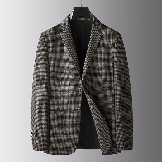 【新款DDA】大依优型品质西服外套商务夹克男宽松加肥加大码上衣胖子正装休闲 商品图0