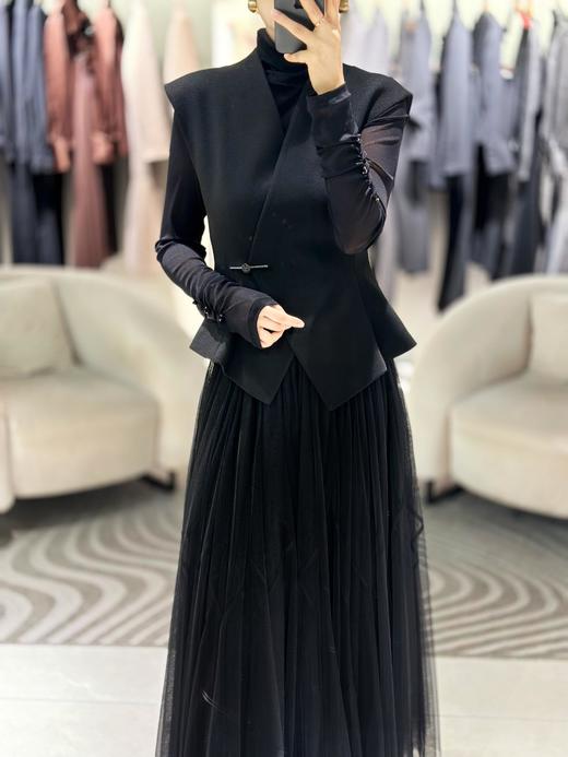 漆黑色马夹HJ3HA02 商品图0