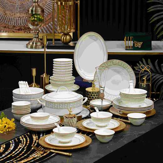 5F隆昌瓷器52头米兰达骨瓷餐具 商品图0