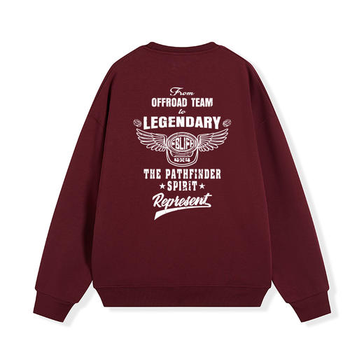 自由基地秋冬新款450克银狐抓绒圆领套头卫衣潮流越野字母印花款 NMT-2183 商品图7