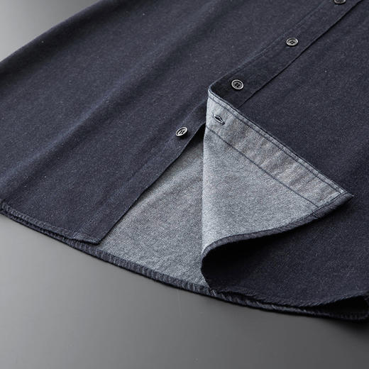 【100%棉】【新款DDA】大依优型大码牛仔长袖衬衫翻领加肥加大肥佬休闲商务宽松透气上衣 商品图5