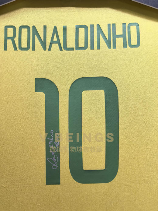 收藏系列 小罗 巴西队10号黄色 亲笔签名球衣 ICONS 商品图2