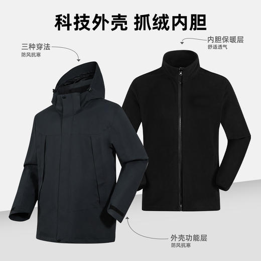 【游隼单层冲锋衣雪裙版小码】拓路者东丽户外登山服防水外套连帽带单冲！ 商品图4