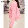 oldcolour冬季新款粉色小香风名媛气质短款毛呢外套女P460405A1 商品缩略图4