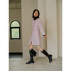 HeyDress法式小香风连衣裙女秋季紫色温柔气质高级显瘦长袖裙子 商品缩略图0