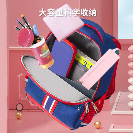 婴侍卫  儿童英伦风小学生书包 YSW2126-红色 商品图1